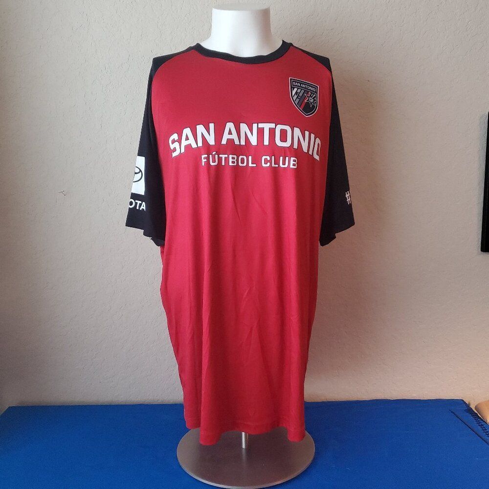 San Antonio FC Soccer Jersey 2XL Red Black USL Fútbol Club Shirt Toyota Sponsor